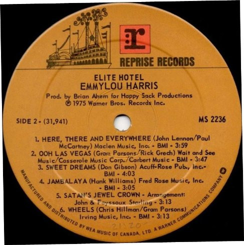 Emmylou Harris - Elite Hotel | Reprise Records (MS 2236) - 4 Emmylou Harris - Elite Hotel | Reprise Records (MS 2236) - 4