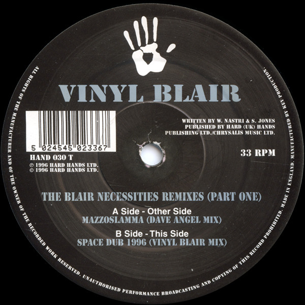 Vinyl Blair - The Blair Necessities Remixes (Part One) | Hard Hands (HAND 030 T) - main Vinyl Blair - The Blair Necessities Remixes (Part One) | Hard Hands (HAND 030 T) - main