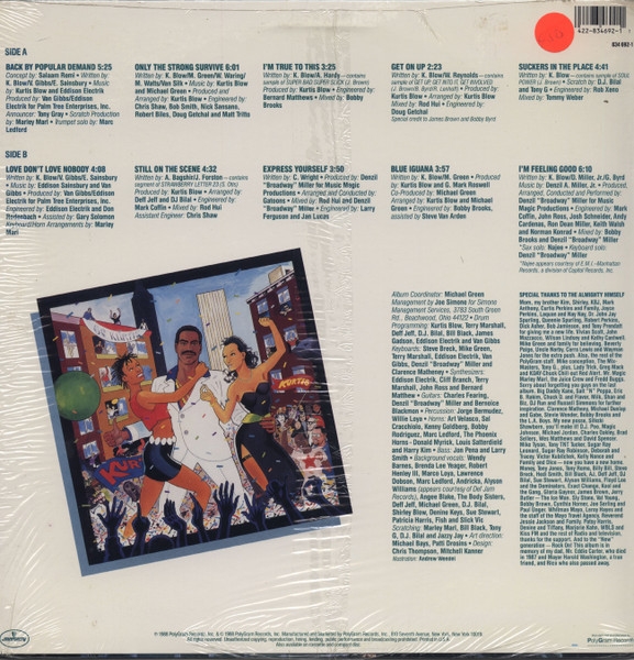 Kurtis Blow - Back By Popular Demand | Mercury (422 834 692-1) - 2