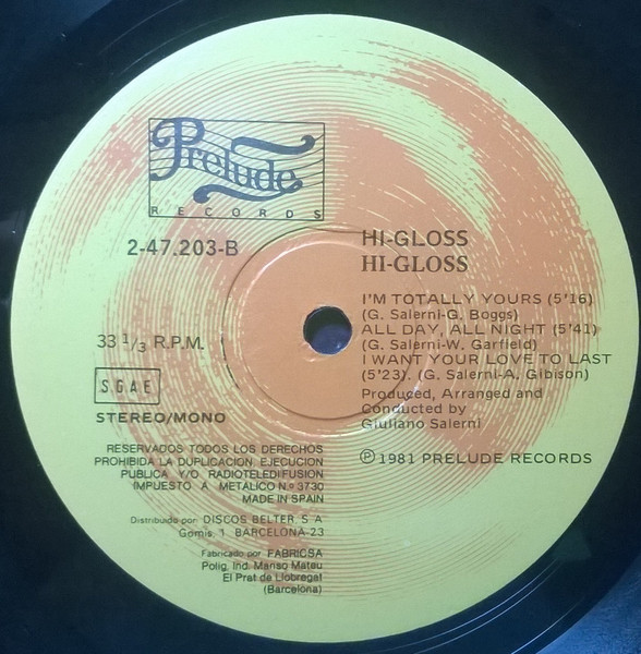 Hi-Gloss - Hi-Gloss | Prelude Records (2-47.203) - 3