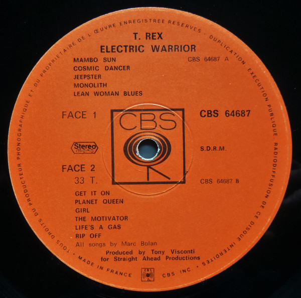 T. Rex - Electric Warrior | Fly Records (CBS 64 687) - main