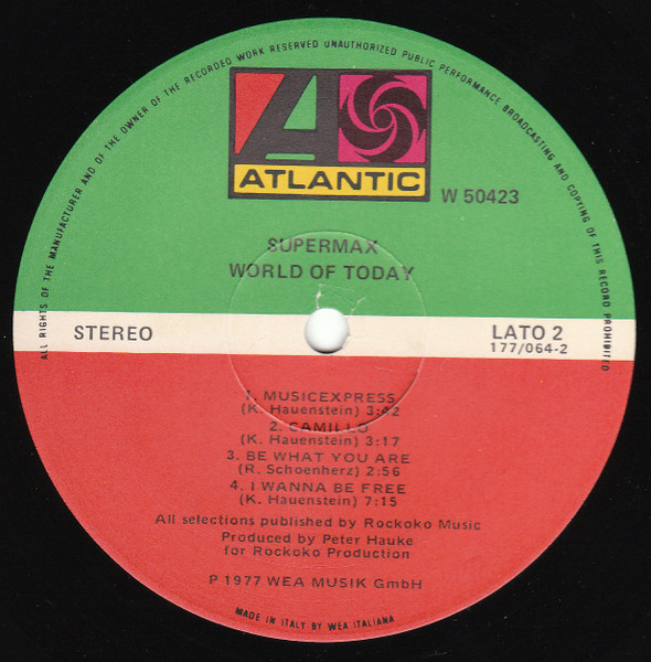 Supermax - World Of Today | Atlantic (W 40423) - 4