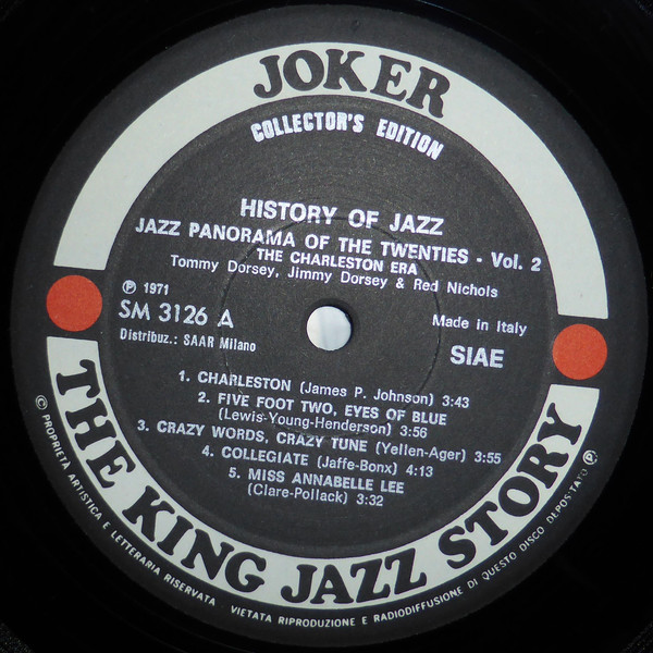 Tommy Dorsey , Jimmy Dorsey & Red Nichols - Jazz Panorama Of The Twenties Vol. 2 | Joker (SM 3126) - 3 Tommy Dorsey , Jimmy Dorsey & Red Nichols - Jazz Panorama Of The Twenties Vol. 2 | Joker (SM 3126) - 3