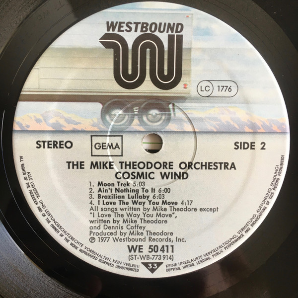 The Mike Theodore Orchestra - Cosmic Wind | Westbound Records (WE 50 411) - 4