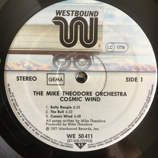 The Mike Theodore Orchestra - Cosmic Wind | Westbound Records (WE 50 411) - 3