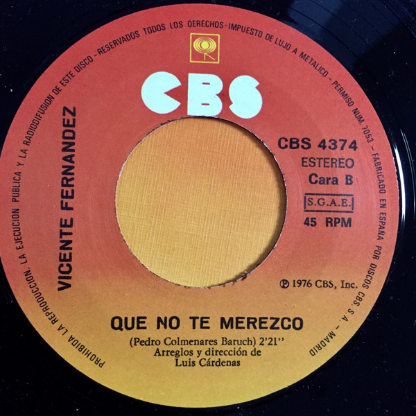 Vicente Fernandez - A Tu Salud | CBS (CBS 4374) - 3