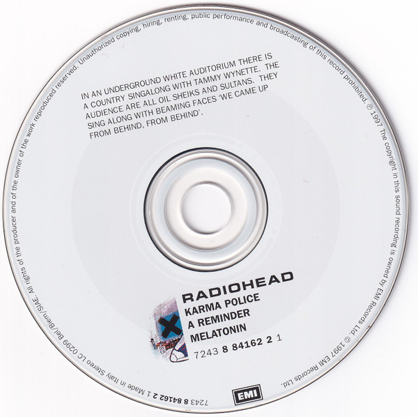 Radiohead - Karma Police | EMI (7243 8 84162 2 1) - 3