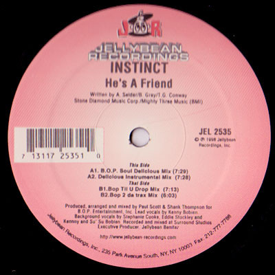 Instinct - He's A Friend | Jellybean Recordings (JEL 2535) - main Instinct - He's A Friend | Jellybean Recordings (JEL 2535) - main