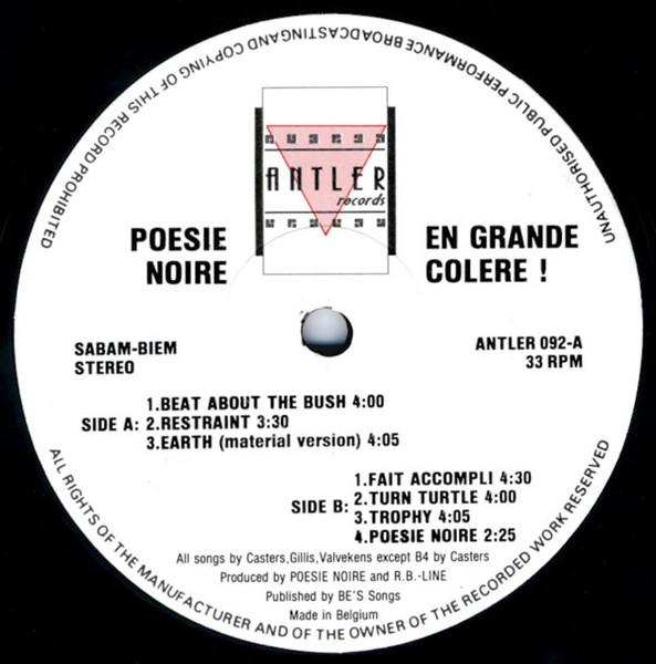 Poésie Noire - En Grande Colere (Seven Tales Of Schizophrenia) | Antler Records (ANT 092) - 4 Poésie Noire - En Grande Colere (Seven Tales Of Schizophrenia) | Antler Records (ANT 092) - 4