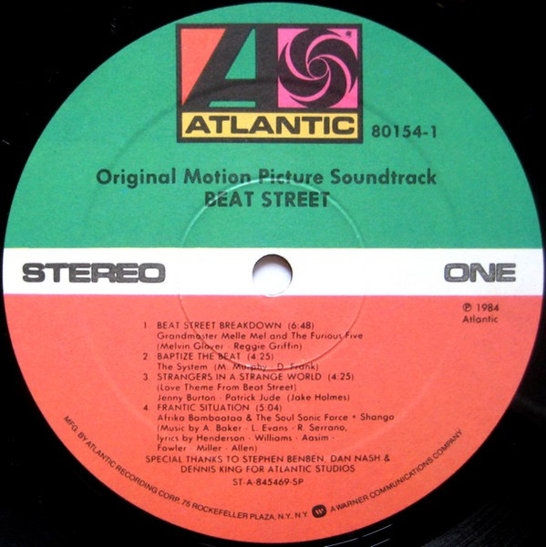 Various - Beat Street (Original Motion Picture Soundtrack) - Volume 1 | Atlantic (80154-1) - 3 Various - Beat Street (Original Motion Picture Soundtrack) - Volume 1 | Atlantic (80154-1) - 3