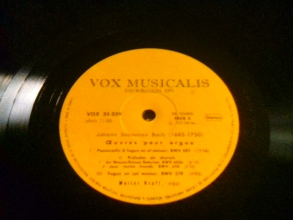 Johann Sebastian Bach / Walter Kraft - Œuvres Pour Orgue | Vox Musicalis (35029) - 4