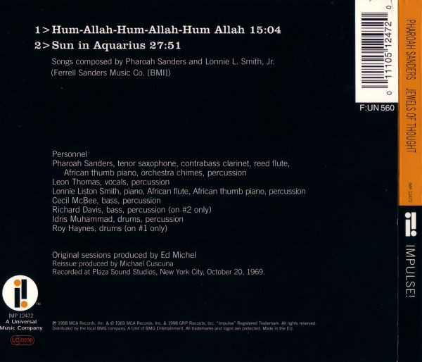 Pharoah Sanders - Jewels Of Thought | Impulse! (IMP 12472) - 3