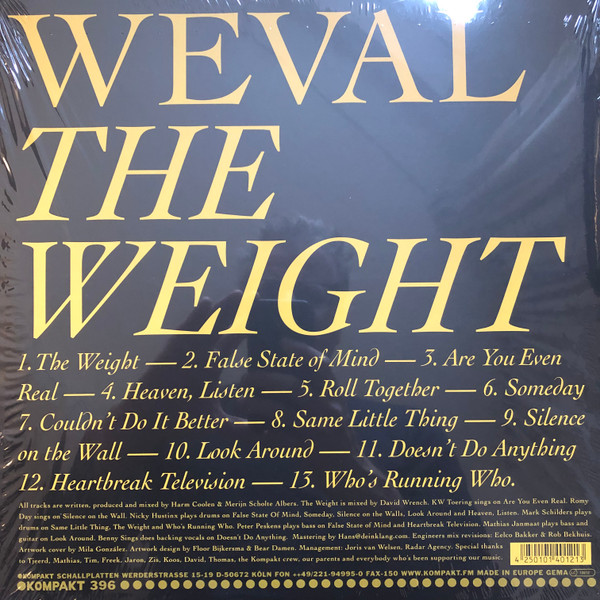 Weval - The Weight | Kompakt (396) - 3 Weval - The Weight | Kompakt (396) - 3