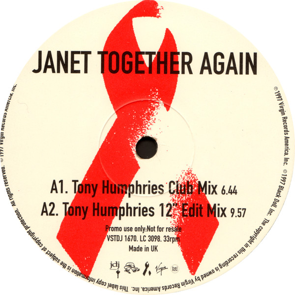 Janet Jackson - Together Again | Virgin (VSTDJ 1670) - 2