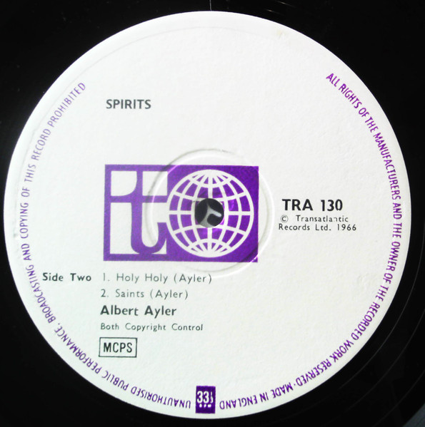 Albert Ayler - Spirits | Transatlantic Records (TRA 130) - 4 Albert Ayler - Spirits | Transatlantic Records (TRA 130) - 4