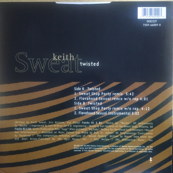 Keith Sweat - Twisted | Elektra (EKR 223 T) - 2