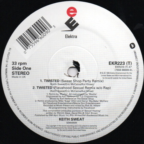 Keith Sweat - Twisted | Elektra (EKR 223 T) - 3