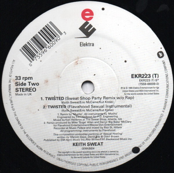 Keith Sweat - Twisted | Elektra (EKR 223 T) - 4