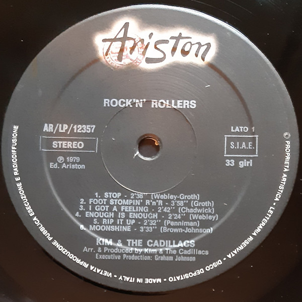 Kim & The Cadillacs - Rock 'N' Rollers | Ariston Music (AR/LP/12357) - 3
