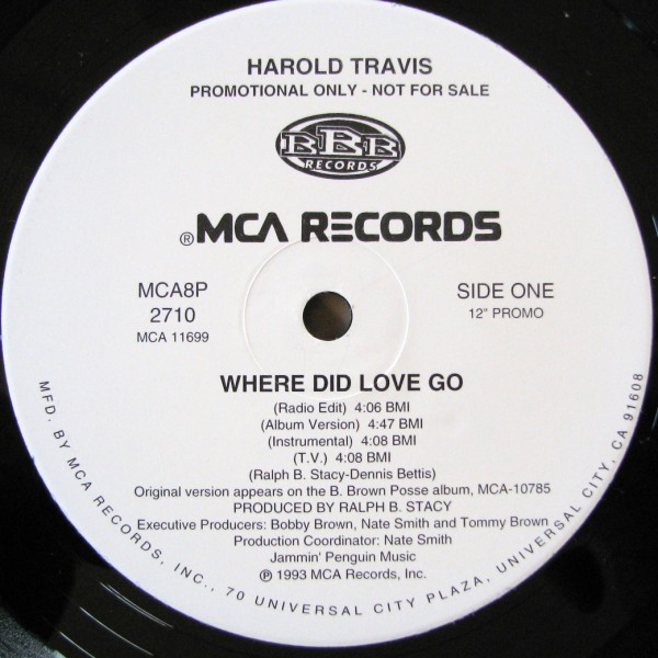 Harold Travis - Where Did Love Go | MCA Records (MCA8P 2710) - main Harold Travis - Where Did Love Go | MCA Records (MCA8P 2710) - main