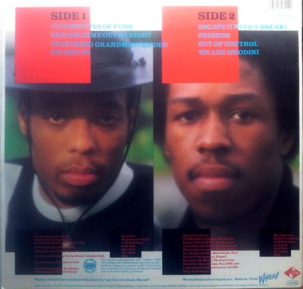 Whodini - Escape | Jive (6.26029 BL) - 2