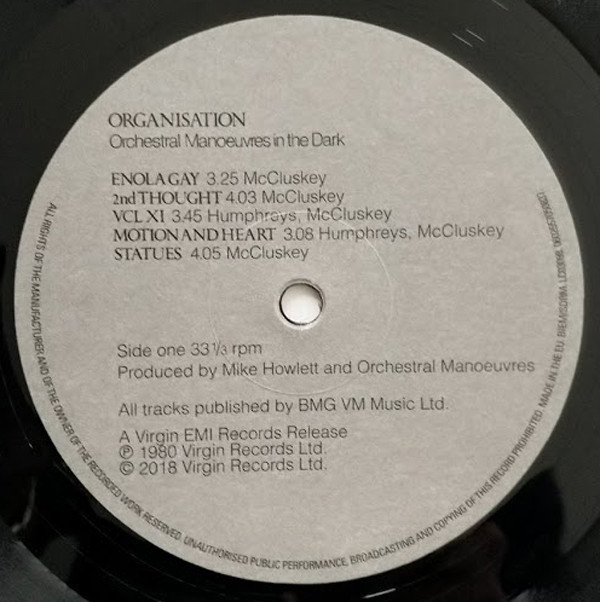Orchestral Manoeuvres In The Dark - Organisation | Virgin (0602557050837) - 2