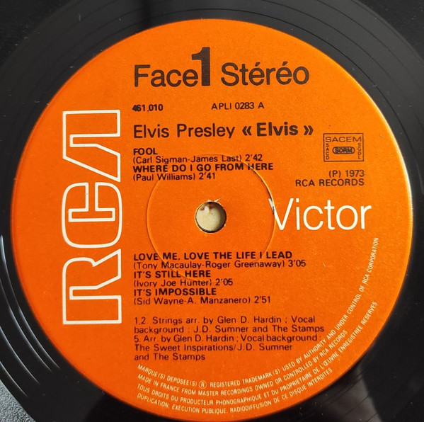 Elvis Presley - Elvis | RCA (461010) - 3