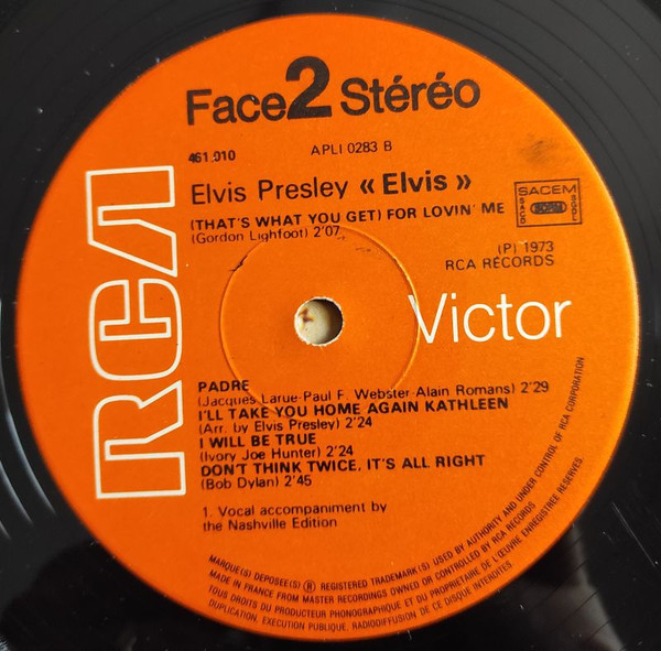 Elvis Presley - Elvis | RCA (461010) - 4