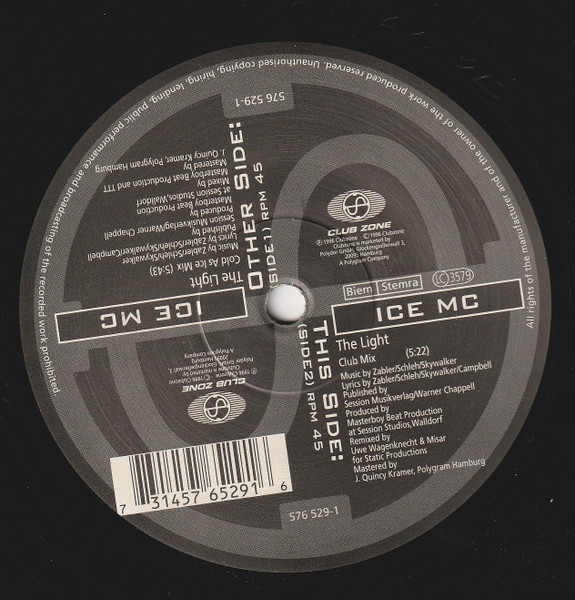 ICE MC - Give Me The Light | Club Zone (576 529-1) - 3