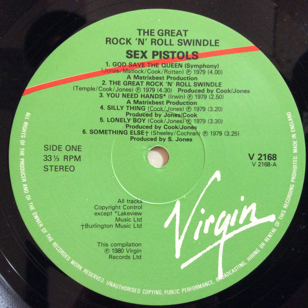 Sex Pistols - The Great Rock 'N' Roll Swindle | Virgin (V2168) - 3 Sex Pistols - The Great Rock 'N' Roll Swindle | Virgin (V2168) - 3