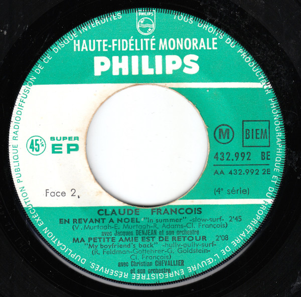 Claude François - Si J'avais Un Marteau | Philips (432.992 BE) - 4