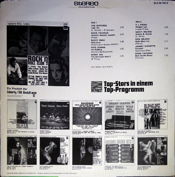 Various - Rock'n Roll Club 2 | Sunset Records (SLS 50 134 Z) - 2