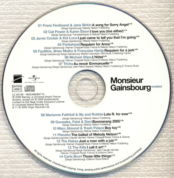 Various - Monsieur Gainsbourg Revisited | Barclay (0602498385715) - 3