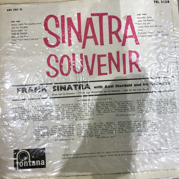 Frank Sinatra - Sinatra Souvenir | Fontana (TFL 5138) - 4 Frank Sinatra - Sinatra Souvenir | Fontana (TFL 5138) - 4