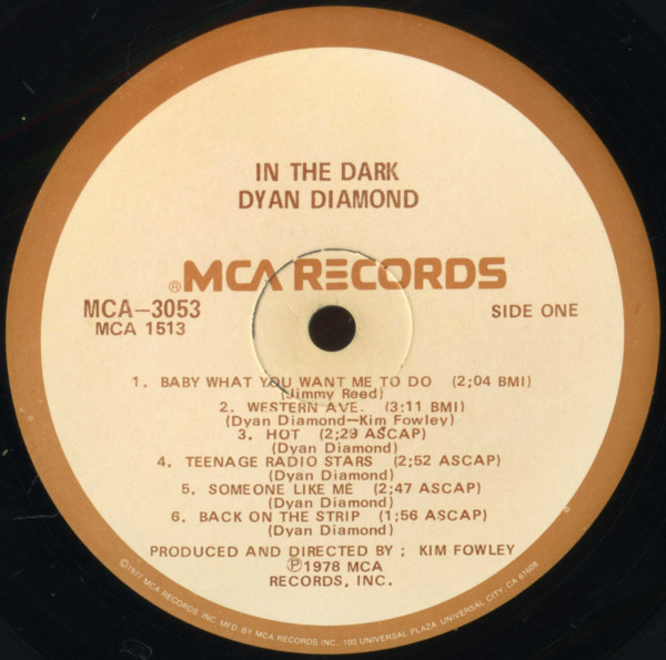 Dyan Diamond - In The Dark | MCA Records (MCA-3053) - 3 Dyan Diamond - In The Dark | MCA Records (MCA-3053) - 3
