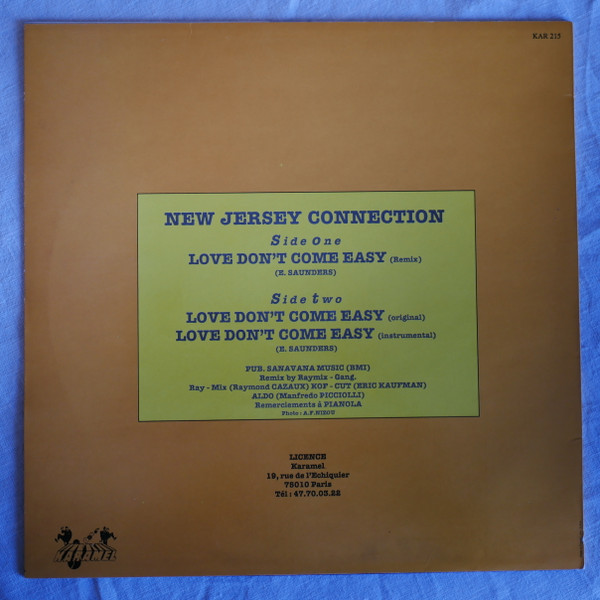 The New Jersey Connection - Love Don't Come Easy (Remix 89) | Karamel (KAR 215) - 4