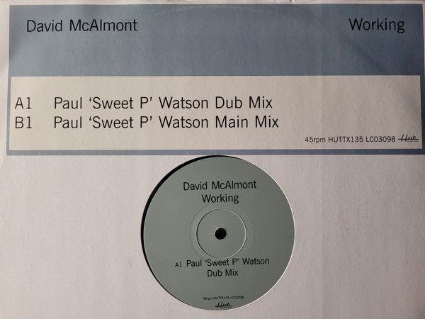 David McAlmont - Working | Hut Recordings (HUTTX135)