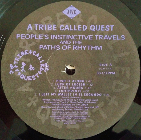 A Tribe Called Quest - People's Instinctive Travels And The Paths Of Rhythm | Jive (1331-1-J) - 3