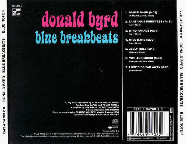 Donald Byrd - Blue Breakbeats | Blue Note (7243 4 94708 2 8) - 2