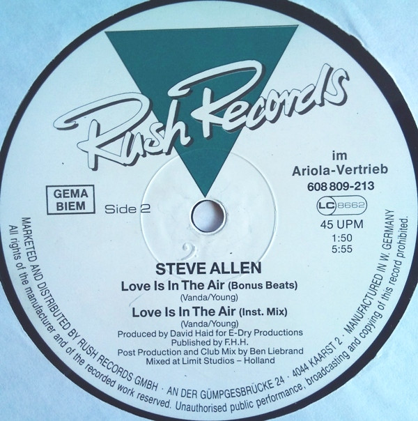 Steve Allen - Love Is In The Air | Rush Records (608 809-213) - 3