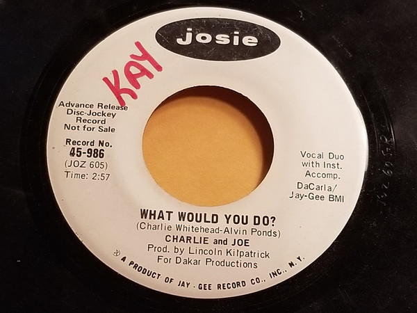 Charlie and Joe - Soul Introduction / What Would You Do? | Josie (45-986) - main