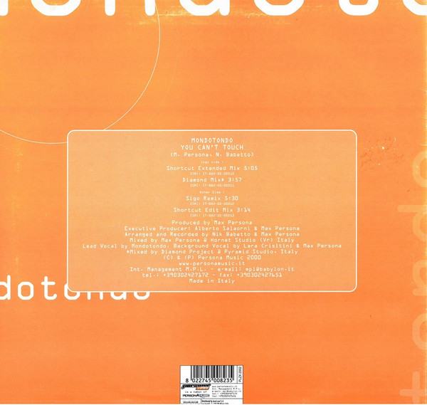 Mondotondo - You Can't Touch | Personalize (PLZX 2002) - 2 Mondotondo - You Can't Touch | Personalize (PLZX 2002) - 2