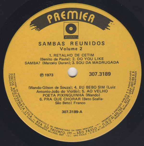 Various - Sambas Reunidos Vol. 2 | Premier (307.3189) - 2 Various - Sambas Reunidos Vol. 2 | Premier (307.3189) - 2