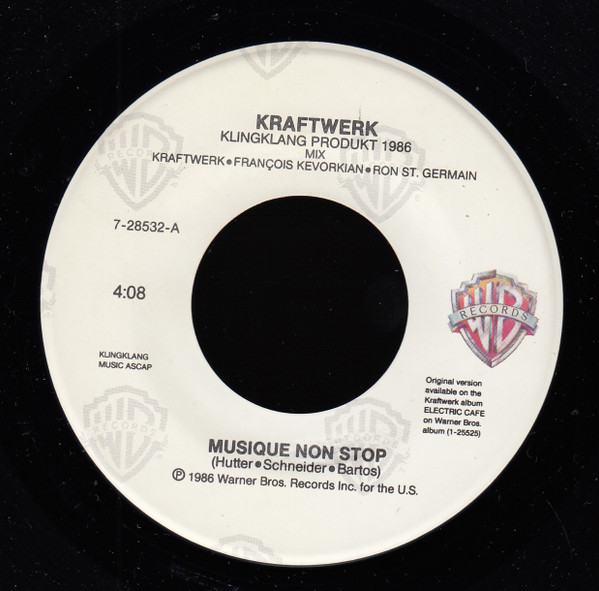Kraftwerk - Musique Non Stop | Warner Bros. Records (7-28532) - 3