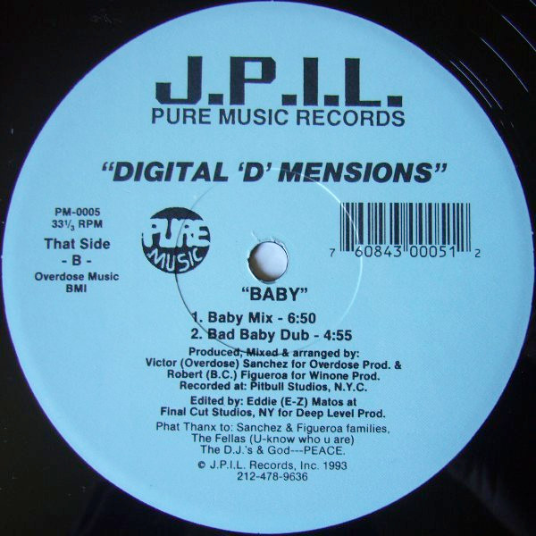 Digital "D" Mensions - Work | Pure Music Records (PM-0005) - 2