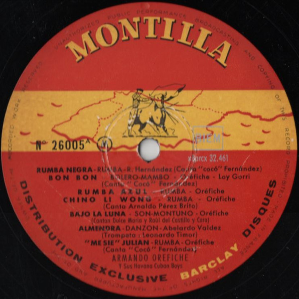 Armando Orefiche And His Havana Cuban Boys - Armando Orefiche And His Havana Cuban Boys | Montilla (FM-58) - 3