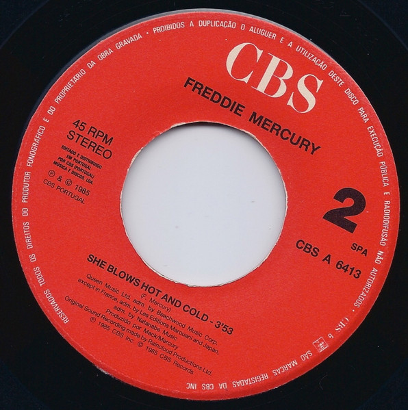 Freddie Mercury - Made In Heaven | CBS (A 6413) - 4