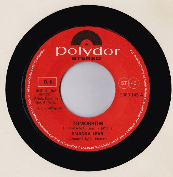 Amanda Lear - Tomorrow | Polydor (2060145) - 3