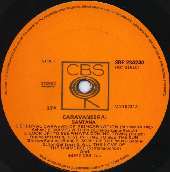 Santana - Caravanserai | CBS (SBP 234240) - 3 Santana - Caravanserai | CBS (SBP 234240) - 3