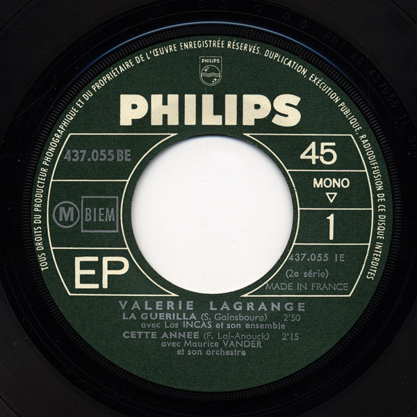 Valérie Lagrange - La Guérilla | Philips (437.055 BE) - 3